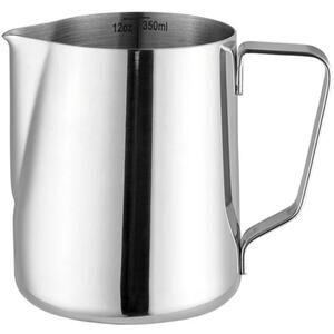 Acopa 12oz Milk Frother Cup Stainless Steel Milk Steamer Cup Cappuccino Espresso